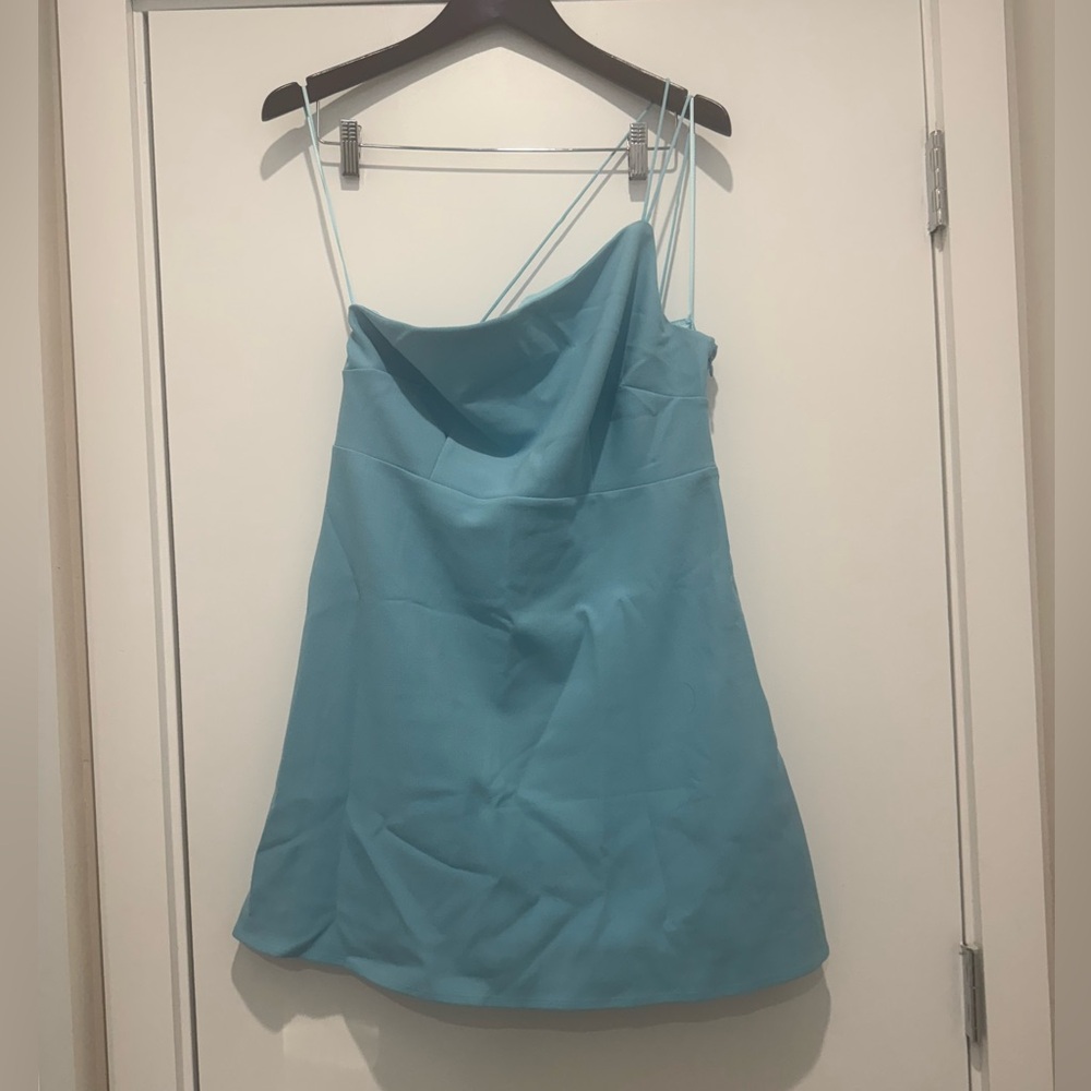 Women’s Aqua Blue Slip Dress with Spaghetti Straps